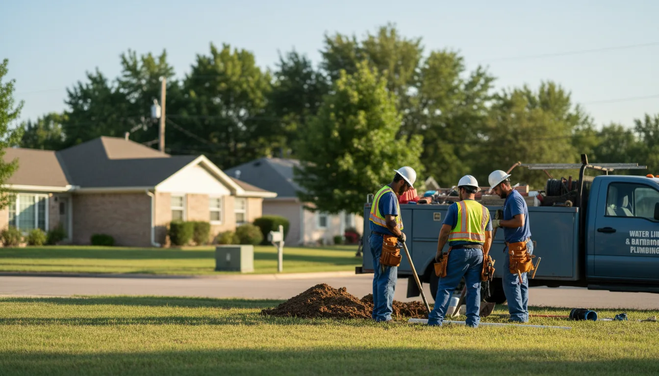 Residential water line and bathroom plumbing service in Thurman, IA